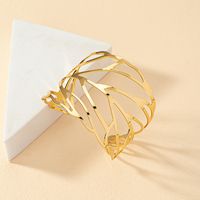 Streetwear Leaf Alloy Ferroalloy Plating 14k Gold Plated Silver Plated Women's Bangle main image 7