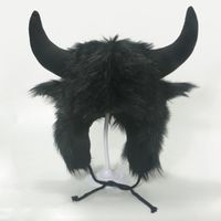 Unisex Exaggerated Punk Streetwear Horns Ear Warap Trapper Hat sku image 2