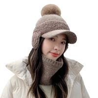 Women's Casual Basic Letter Curved Eaves Wool Cap main image 4