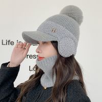 Women's Casual Basic Letter Curved Eaves Wool Cap sku image 11