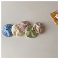 Girl's Cute Sweet Solid Color Beret Hat main image 5