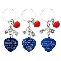 Business Simple Style Classic Style Letter Heart Shape Stainless Steel Keychain main image 1