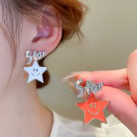 1 Pair Elegant Streetwear Pentagram Alloy Ear Studs main image 1