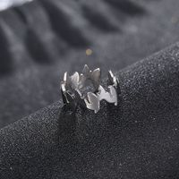 Strassenmode Schmetterling Titan Stahl Offener Ring main image 4