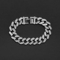 Hip-Hop Solid Color 304 Stainless Steel Inlay Zircon 18K Gold Plated Unisex Bracelets main image 1