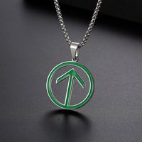 304 Stainless Steel 18K Gold Plated Simple Style Streetwear Arrow Pendant Necklace main image 4