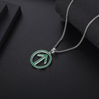 304 Stainless Steel 18K Gold Plated Simple Style Streetwear Arrow Pendant Necklace main image 5