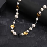 Hip-Hop Geometric 304 Stainless Steel Imitation Pearl 18K Gold Plated Unisex Necklace main image 4