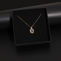 Glam Simple Style Classic Style Geometric Sterling Silver Plating Inlay Zircon Gold Plated Silver Plated Pendant Necklace main image 6