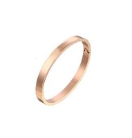 Simple Style Solid Color Titanium Steel Gold Plated Bangle In Bulk sku image 9