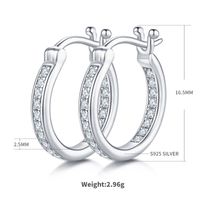 Elegant Lady Geometric Sterling Silver Gra Inlay Moissanite Rose Gold Plated White Gold Plated Gold Plated Earrings sku image 3