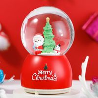 Creative Christmas Snow Decoration Glowing Crystal Ball Music Box sku image 4