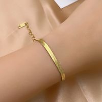 Hip-Hop Simple Style Commute Solid Color 304 Stainless Steel Bracelets In Bulk main image 5