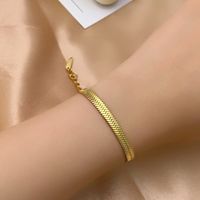 Hip-Hop Simple Style Commute Solid Color 304 Stainless Steel Bracelets In Bulk main image 1