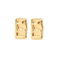 1 Pair Vintage Style Geometric Rectangle Plating Alloy Ear Studs main image 2