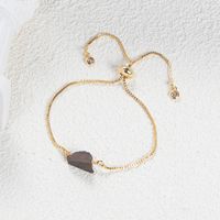 Simple Style Geometric Natural Stone Copper Plating 14k Gold Plated Bracelets sku image 3