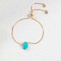 Simple Style Geometric Natural Stone Copper Plating 14k Gold Plated Bracelets sku image 4
