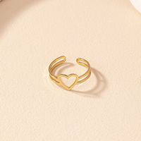 Simple Style Heart Shape Alloy Wholesale Open Rings main image 4
