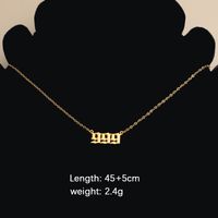 Acero Titanio Chapados en oro de 18k Estilo Clásico Enchapado Número Ninguno Collar Colgante sku image 8