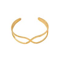 Simple Style Solid Color Alloy Plating Women's Bangle main image 2