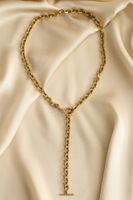Großhandel Klassisch Retro Einfacher Stil Einfarbig Rostfreier Stahl Überzug 18 Karat Vergoldet Halskette main image 7