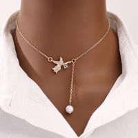 Simple Style Flower Rhinestones Zinc Alloy Wholesale Pendant Necklace main image 6