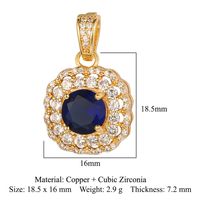 Luxurious Oval Water Droplets Gem Plating Inlay Zircon Charms Jewelry Accessories sku image 17