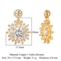 Luxurious Oval Water Droplets Gem Plating Inlay Zircon Charms Jewelry Accessories sku image 6