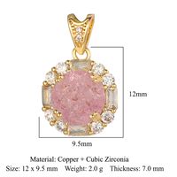Luxurious Oval Water Droplets Gem Plating Inlay Zircon Charms Jewelry Accessories sku image 7