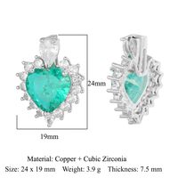 Luxurious Oval Water Droplets Gem Plating Inlay Zircon Charms Jewelry Accessories sku image 19