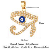Luxurious Cross Leaves Gem Plating Inlay Zircon Gold Plated Jewelry Accessories sku image 22
