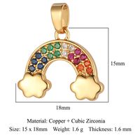 Luxurious Cross Leaves Gem Plating Inlay Zircon Gold Plated Jewelry Accessories sku image 12