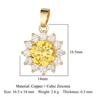 Luxurious Cross Leaves Gem Plating Inlay Zircon Gold Plated Jewelry Accessories sku image 10