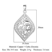Luxurious Cross Leaves Gem Plating Inlay Zircon Gold Plated Jewelry Accessories sku image 24