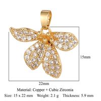 Luxurious Cross Leaves Gem Plating Inlay Zircon Gold Plated Jewelry Accessories sku image 11