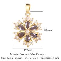 Luxurious Cross Leaves Gem Plating Inlay Zircon Gold Plated Jewelry Accessories sku image 19