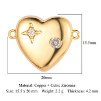 Sweet Simple Style Classic Style Letter Butterfly Copper Plating Inlay Zircon Gold Plated Charms Jewelry Accessories sku image 5