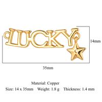 Sweet Simple Style Classic Style Letter Butterfly Copper Plating Inlay Zircon Gold Plated Charms Jewelry Accessories sku image 7
