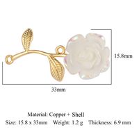 Sweet Simple Style Classic Style Letter Butterfly Copper Plating Inlay Zircon Gold Plated Charms Jewelry Accessories sku image 8