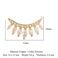 Sweet Simple Style Classic Style Letter Butterfly Copper Plating Inlay Zircon Gold Plated Charms Jewelry Accessories sku image 10