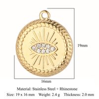 Streetwear Sun Titanium Steel Plating Inlay Rhinestones Zircon 18k Gold Plated Jewelry Accessories sku image 16