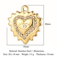 Streetwear Sun Titanium Steel Plating Inlay Rhinestones Zircon 18k Gold Plated Jewelry Accessories sku image 22