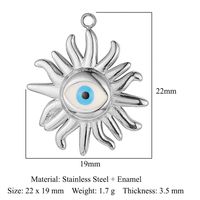Streetwear Sun Titanium Steel Plating Inlay Rhinestones Zircon 18k Gold Plated Jewelry Accessories sku image 8