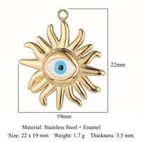 Streetwear Sun Titanium Steel Plating Inlay Rhinestones Zircon 18k Gold Plated Jewelry Accessories sku image 15