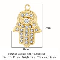 Streetwear Sun Titanium Steel Plating Inlay Rhinestones Zircon 18k Gold Plated Jewelry Accessories sku image 18