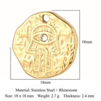 Streetwear Sun Titanium Steel Plating Inlay Rhinestones Zircon 18k Gold Plated Jewelry Accessories sku image 9