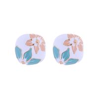 1 Paar Elegant Luxuriös Oval Blume Emaille Legierung Ohrstecker sku image 3