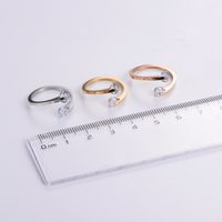 Simple Style Commute Geometric Stainless Steel Plating Inlay Zircon 18k Gold Plated Rose Gold Plated Rings main image 8