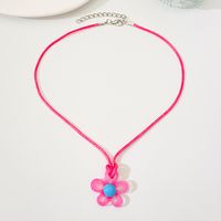 Modern Style Sweet Flower Arylic Wholesale Pendant Necklace main image 3