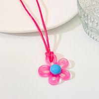 Modern Style Sweet Flower Arylic Wholesale Pendant Necklace sku image 1